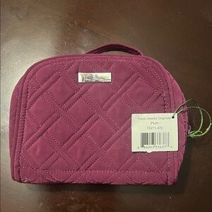 Vera Bradley Plum Quilted Cosmetic Case